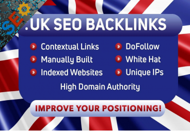 Build 50 high quality SEO co uk backlinks manual link building