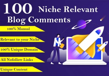 Provide 100 niche relevant blog comments