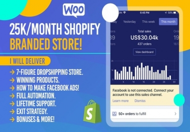 I will design SEO Optimized and Responsive Shopify Dropshipping Store