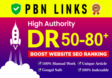 Create 50 DR 50 to 60 Plus Permanent Homepage PBN Dofollow Backlinks