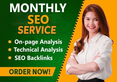 I will do white hat monthly SEO service for google 1st ranking