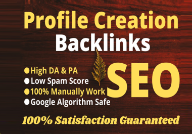 50 Permanent Profile Backlinks All Unique Dofollow manual help to rank Google