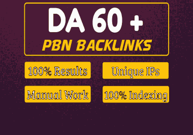 Get 40 High Quality DA 60+ Permanent HomePage Dofollow PBN Links