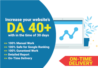 Increase your website domain authority da 40-50 Guaranteed