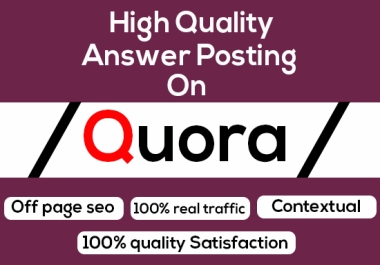 Keyword Related 20 Unique High Quality Quora Answers Posting