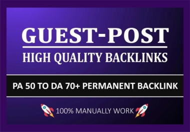 Create 30 Blog high authority Dofollow Guest Posts permanent Backlinks