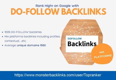 Build 600+ Do-follow backlinks mix platforms