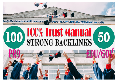 I will do high quality pr9 and. edu. gov all unique domain backlinks