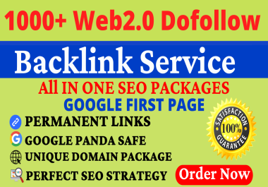 We Will Build 1000+ Contextual Web2.0 High Quality SEO Dofollow And Manual Backlinks