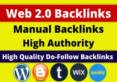 Build 50 High Authority Dofollow Web 2 0 Backlinks
