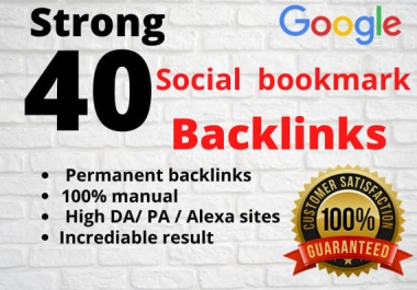Create 40 social bookmark backlinks manually