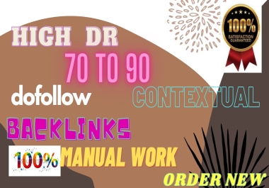 I will build dr 90 to 70 dofollow quality off page SEO backlinks