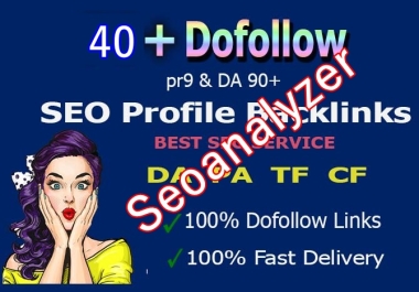 I will create 40 High Authority Do follow profile backlinks