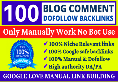 100+ Dofollow Permanent Blog Comments Backlinks High DA Website Ranking and Link Building Service