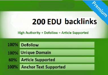 I will build unique 200 edu backlink fast delivery