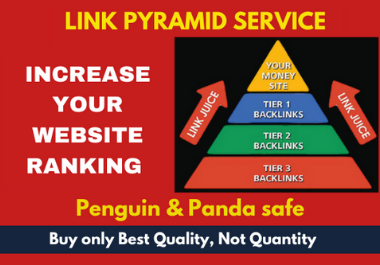 Exclusive 4 Tier Link Pyramid Service Boost Your Site Top On Rank on Google 1st page