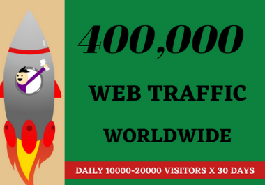 Real 400000 Website Traffic Worldwide