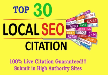 Top 30 Local Citation For Local SEO To improve Your Website Ranking