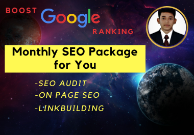 I will do monthly SEO Package for your website