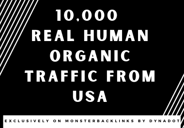 10,000+ Real Human Organic traffic from USA