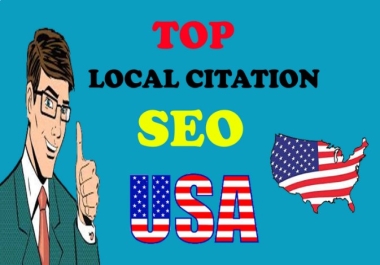 I will create Live Top 30 USA local citation or local SEO,  map listing for your website