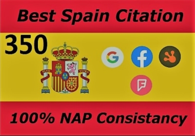 I will do manually 350 Spain local citation or local SEO for your website