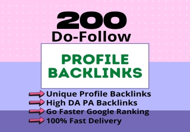 I will create 200+ High Authority Profile Backlinks For SEO Ranking