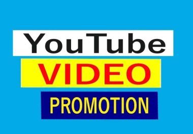High Quality YouTube video promotion With social media marketing