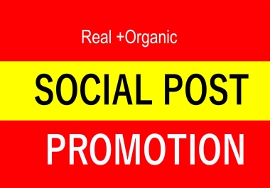 Get High Quality Social Post Promotion