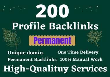 I Will Create Manually 200 Do-follow High DA PA Profile Backlinks