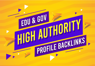40 HQ profile,  15 edu gov SEO backlinks,  link building