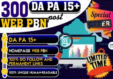 300 WEB 2.0 High TF CF DA PA Homepage PBN Backlinks Permanent