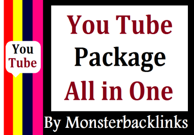 YouTube Promotion Package All In One Services Instantly Delivery