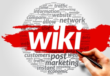 We create 50 Wiki Backlinks High Authority on google ranking