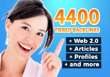 I will build 4400 ultra SEO contextual backlinks tiered