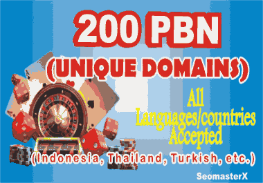 200 PBN backlinks for UK USA Germany Canada etc. Dofollow PBN Links