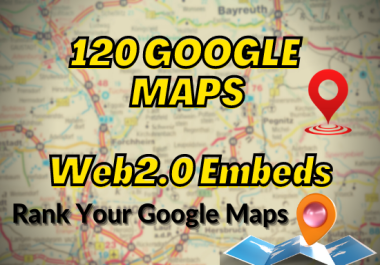 I will embed your google map in 120 web2 sites