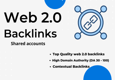 Manually Create 100 super powerful high domain authority contextual web 2 0 backlinks