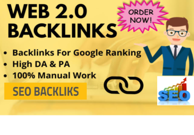 I will create 40 high authority web 2.0 backlinks for google ranking for