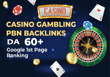 Get 40 Casino PBN Backlinks DA 60+