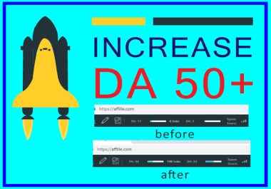 i will increase website moz DA domain authority 50+