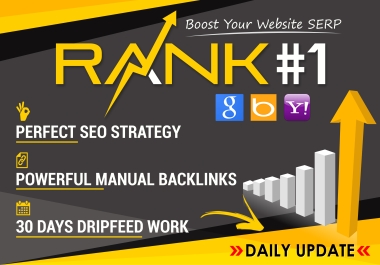 Rank Your Website on Google,  30 Days SEO Backlinks Manual